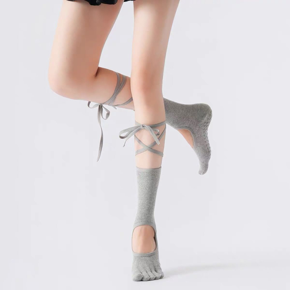 Lace-up Ballet Yoga Socks Wome - Medias Para Pilates Y Yoga 评论和价格