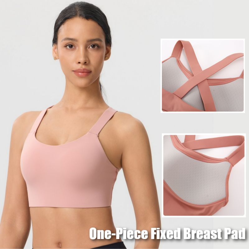 Solid Color Cross Back Sports  - Pilates Yoga One 评论和价格
